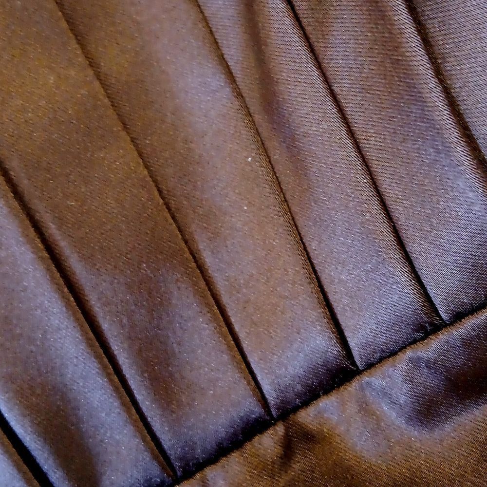 Calvin Klein Chocolate Brown Stretch Satin Dress - Picture 11 of 11